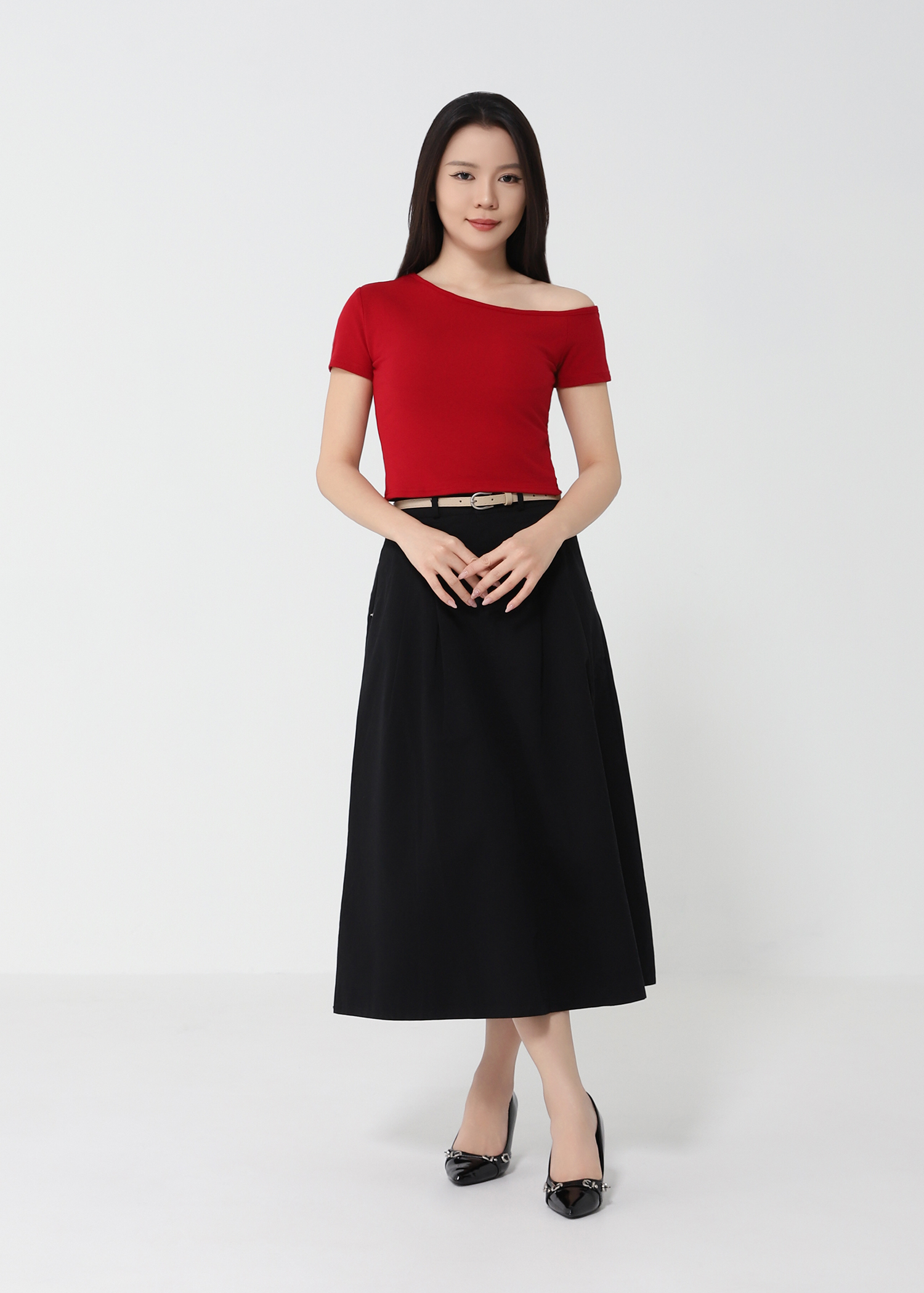 Sloping Short Sleeve Top 49163