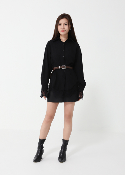 With Lace Blouse 49348