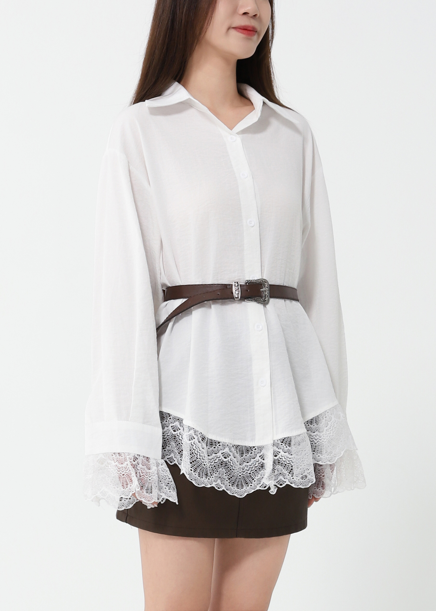 With Lace Blouse 49348