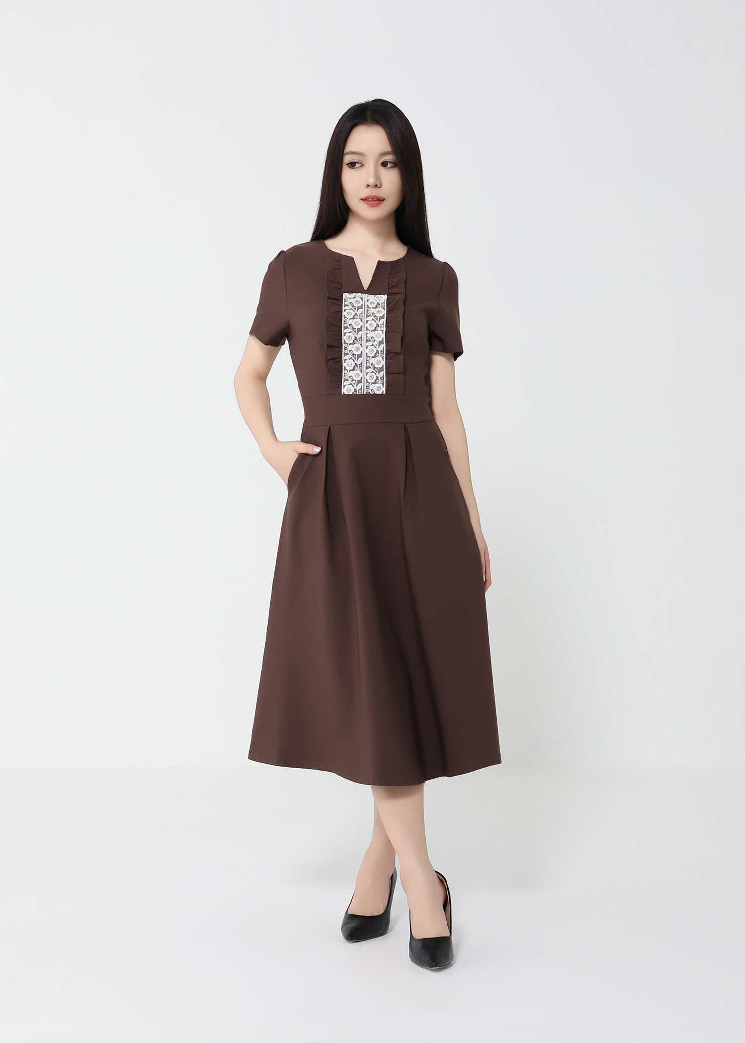 Formal Wear Front Lace Dress 49530