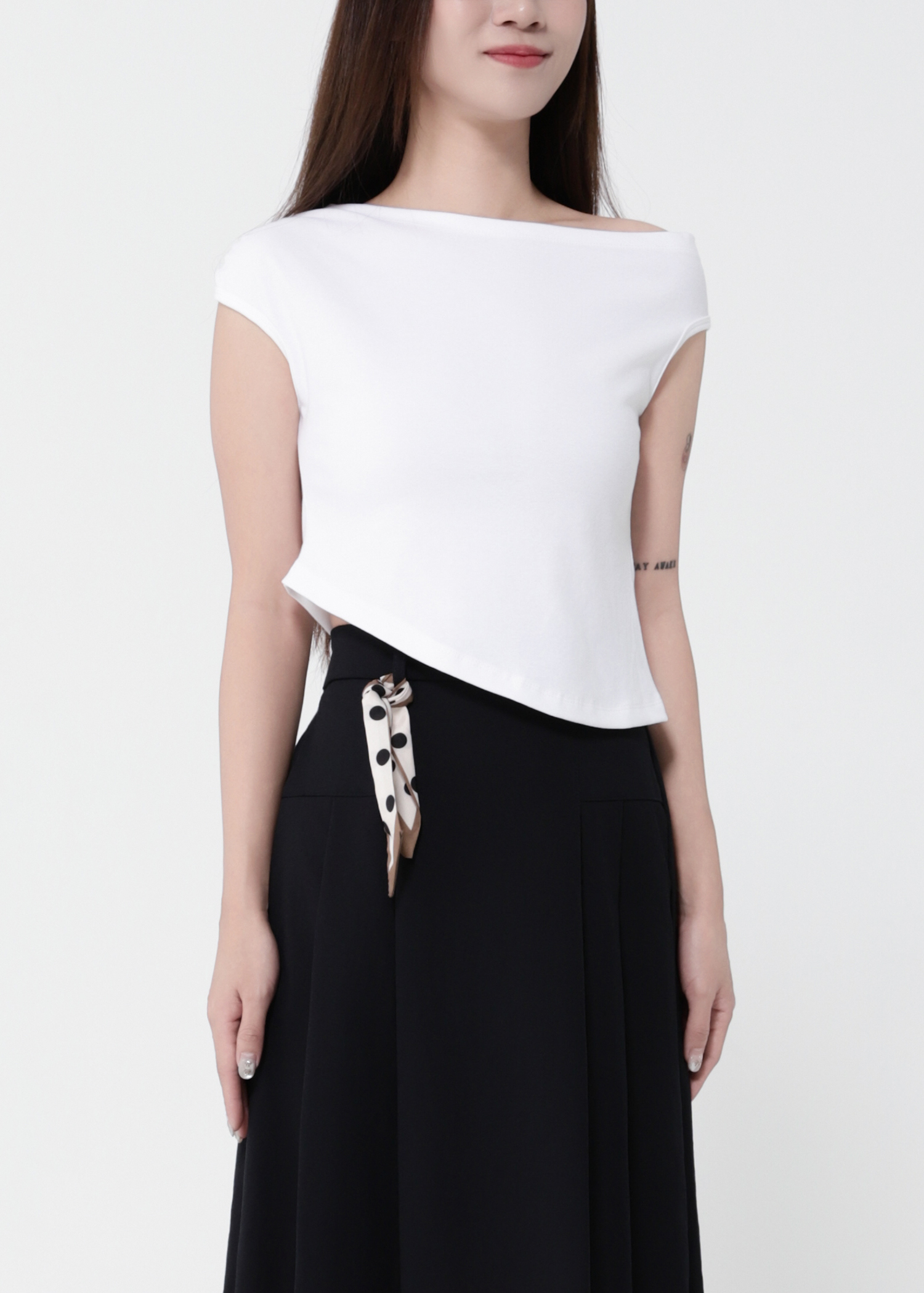 Sloping  Sleeveless Top 49603