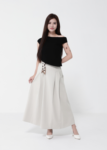 Sloping  Sleeveless Top 49603
