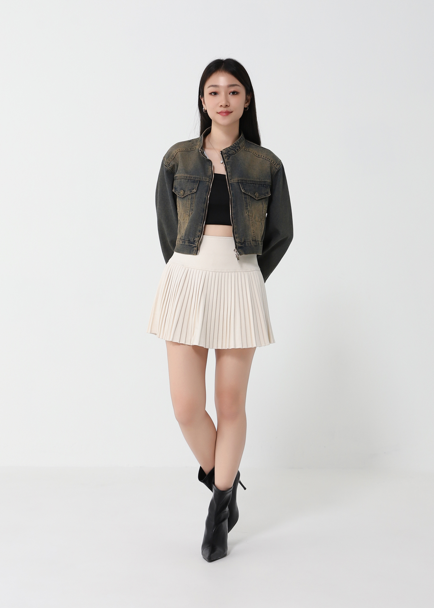 Denim Front Zip Jacket 49650