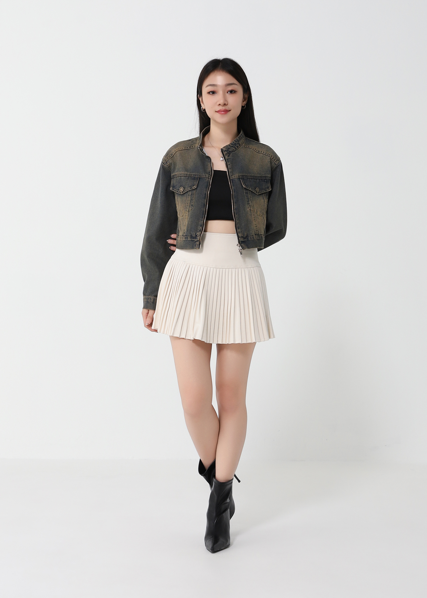 Denim Front Zip Jacket 49650