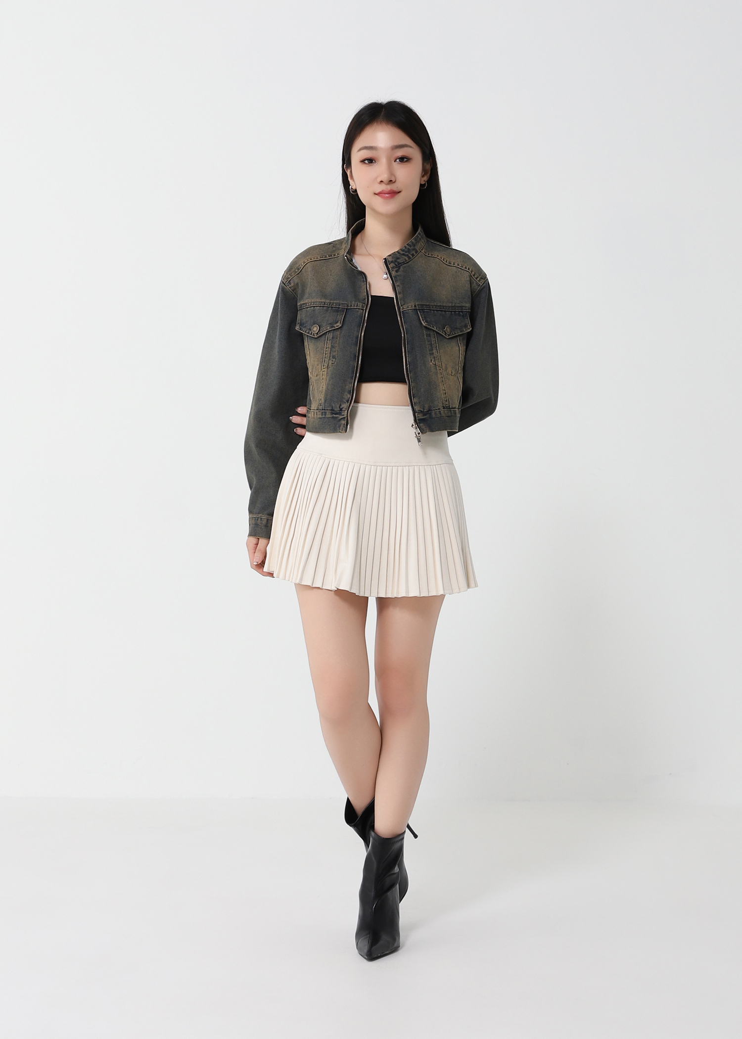 Denim Front Zip Jacket 49650
