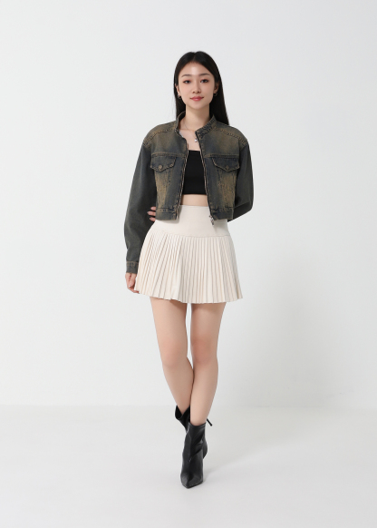 Denim Front Zip Jacket 49650