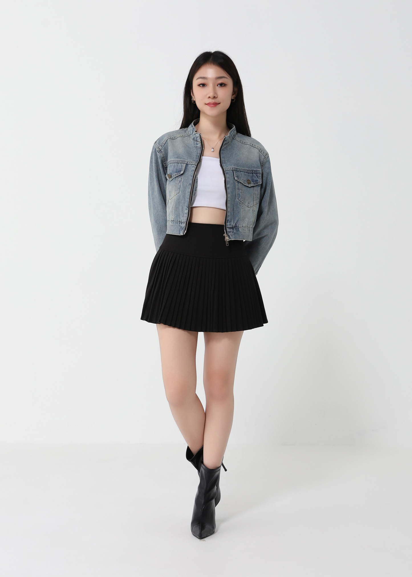 Denim Front Zip Jacket 49650