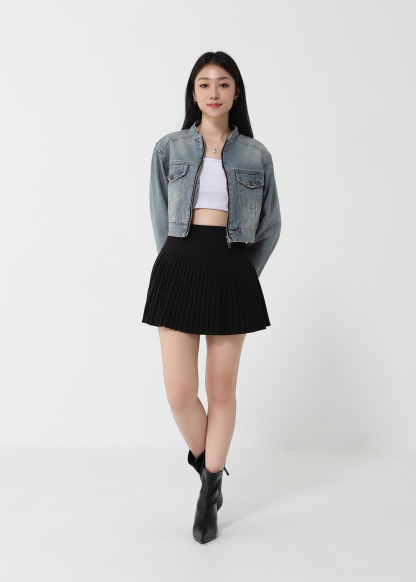 Denim Front Zip Jacket 49650