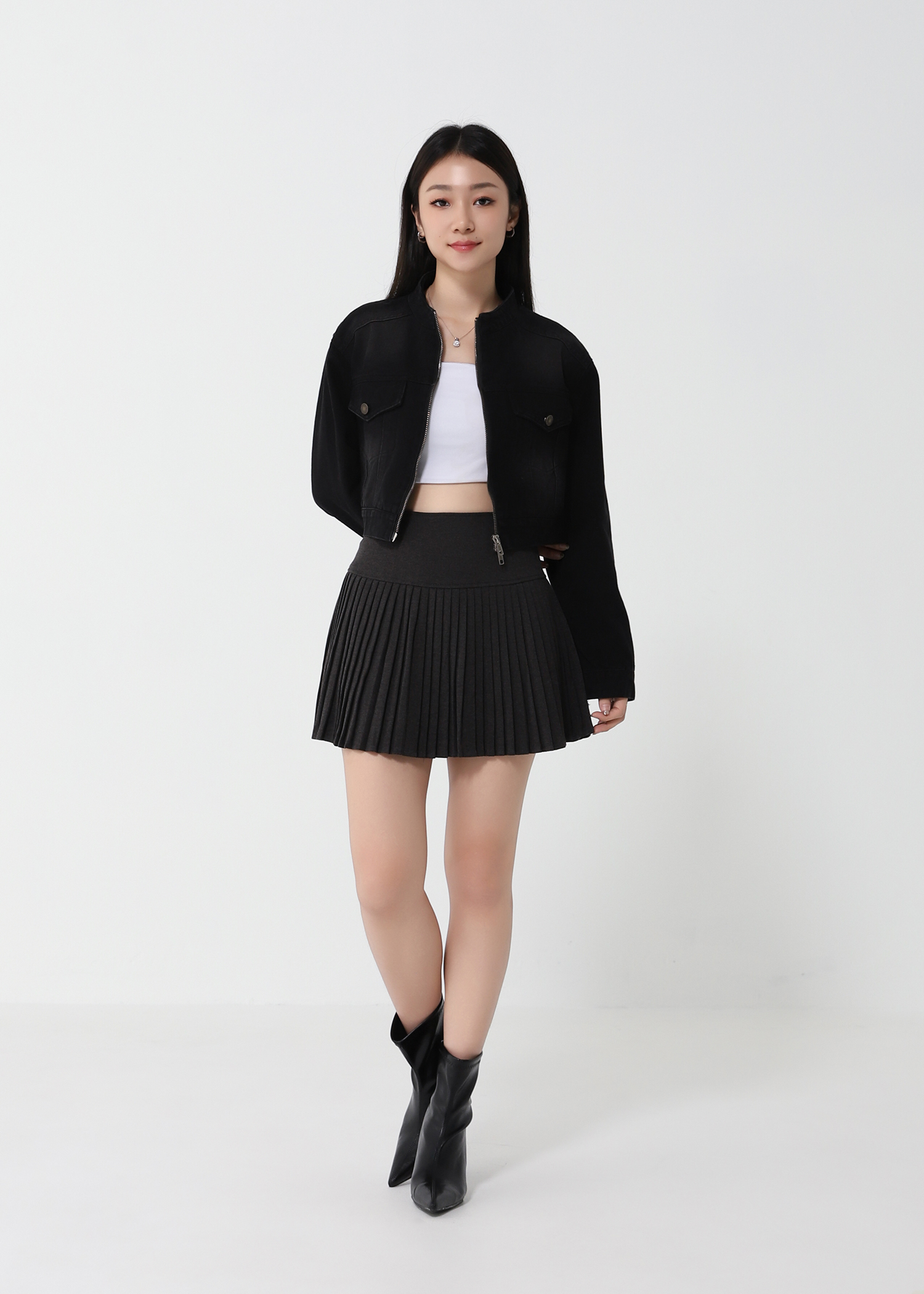 Denim Front Zip Jacket 49650