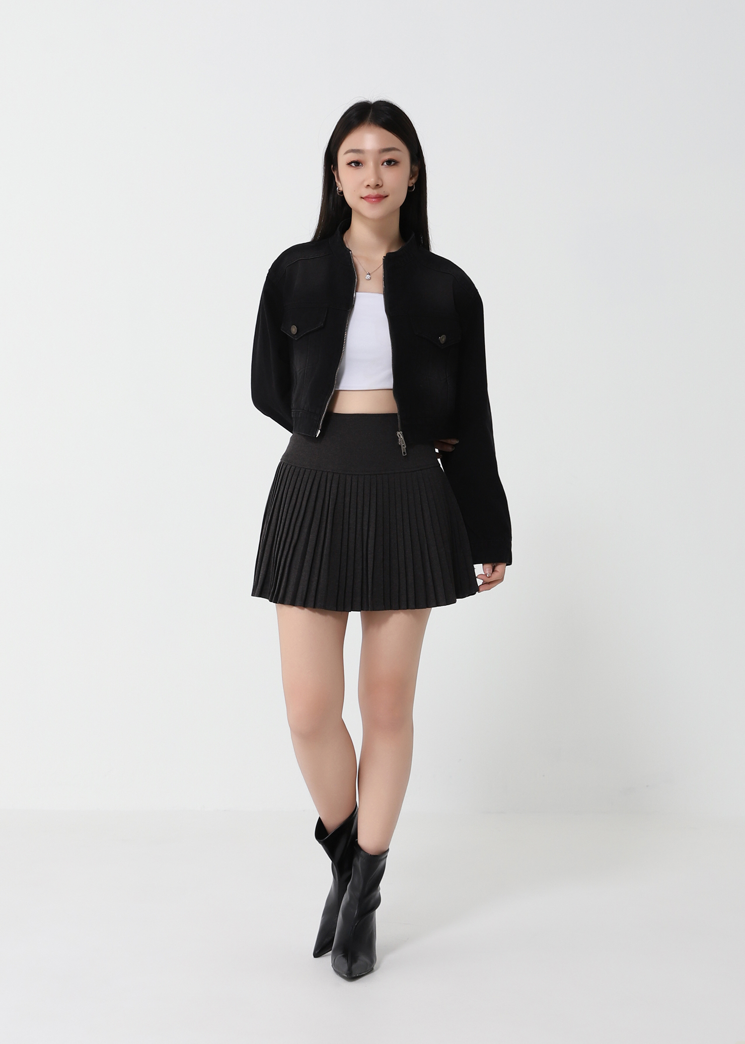 Denim Front Zip Jacket 49650