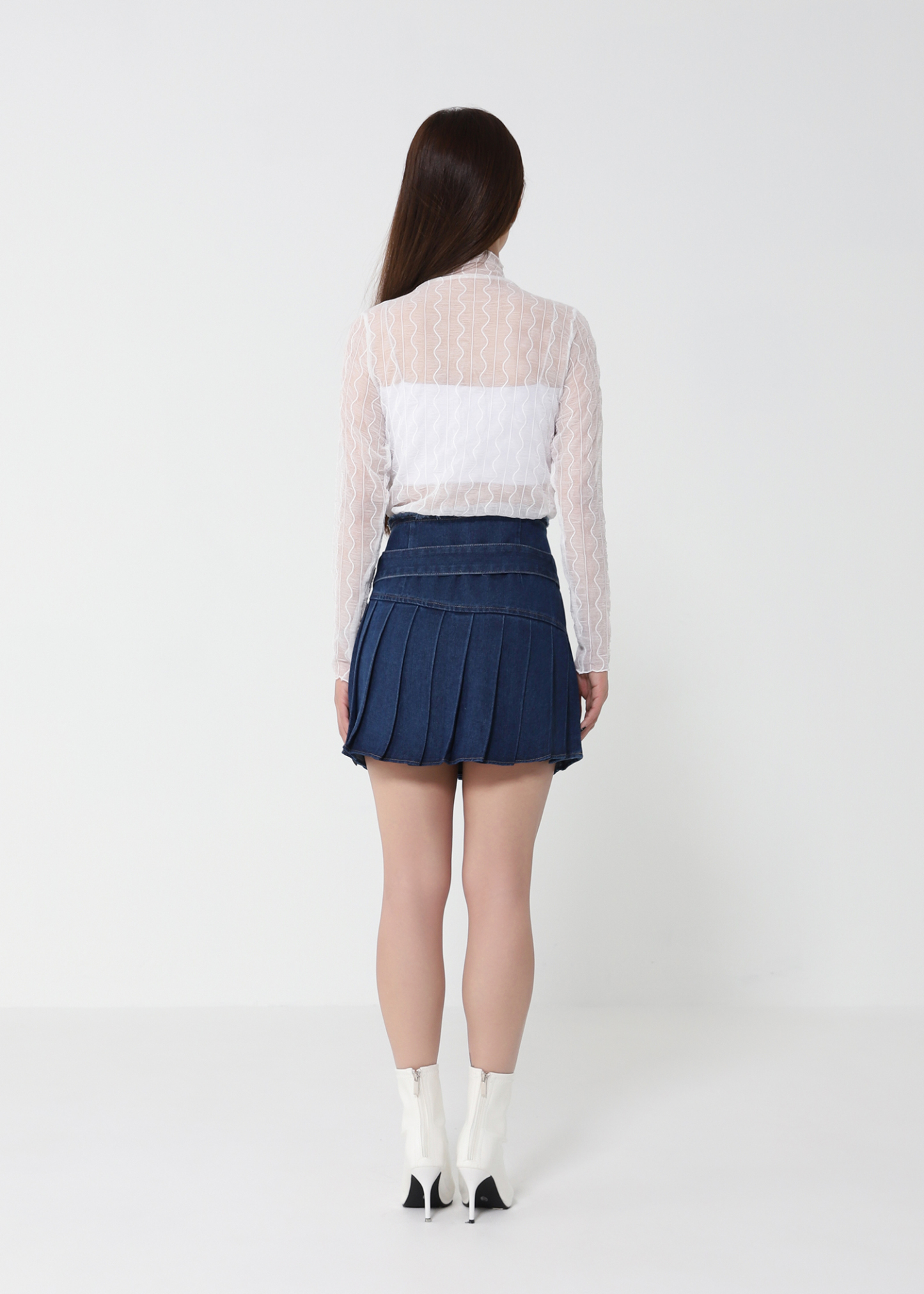 High Waist Denim Skirt Pants 49861