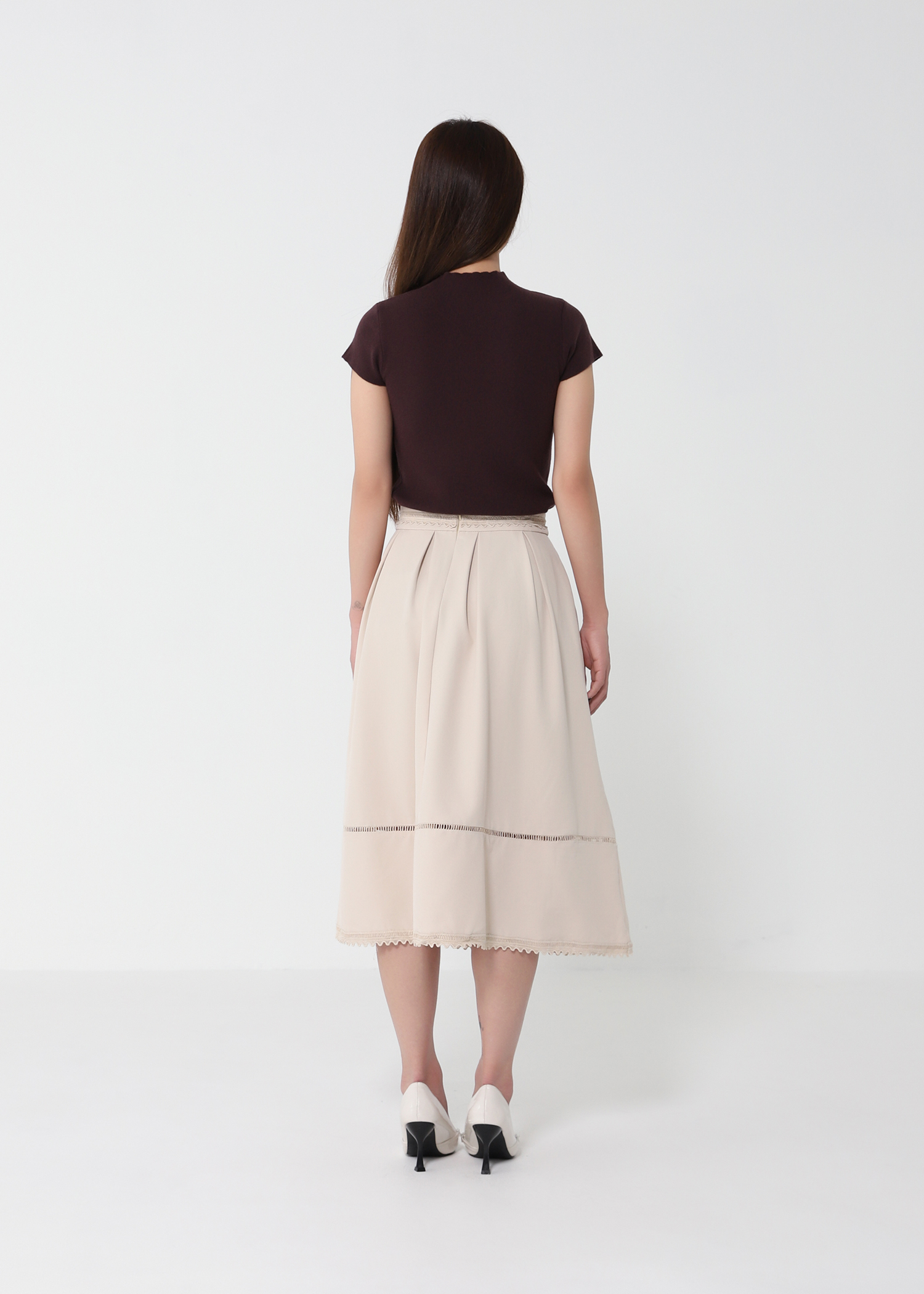 High Waist A Line Skirt 49964