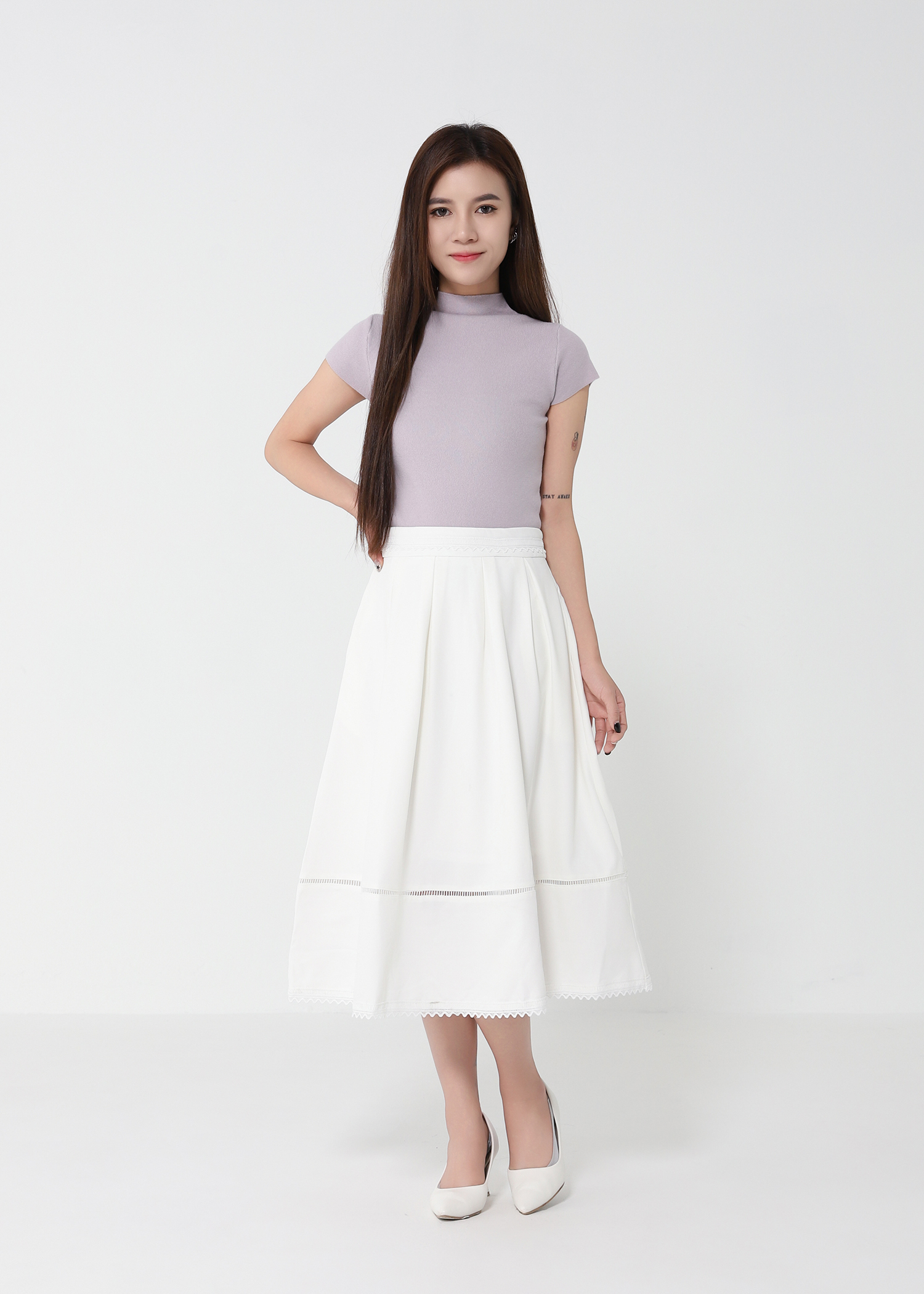 High Waist A Line Skirt 49964