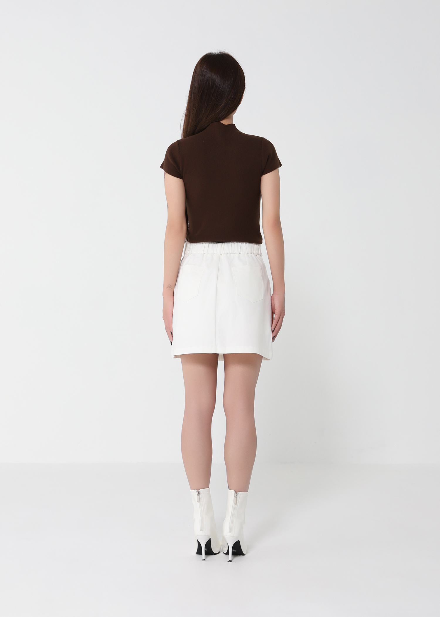 High-Waisted Pleated Skorts 50019