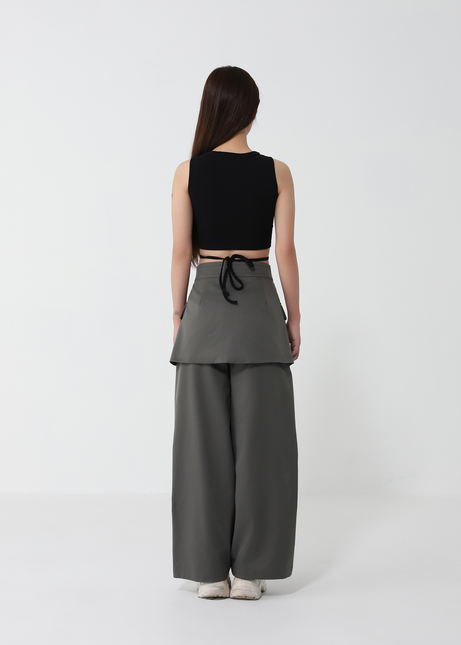Sleeveless Tie-Up Crop Top 50032