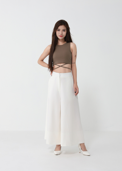 Sleeveless Tie-Up Crop Top 50032