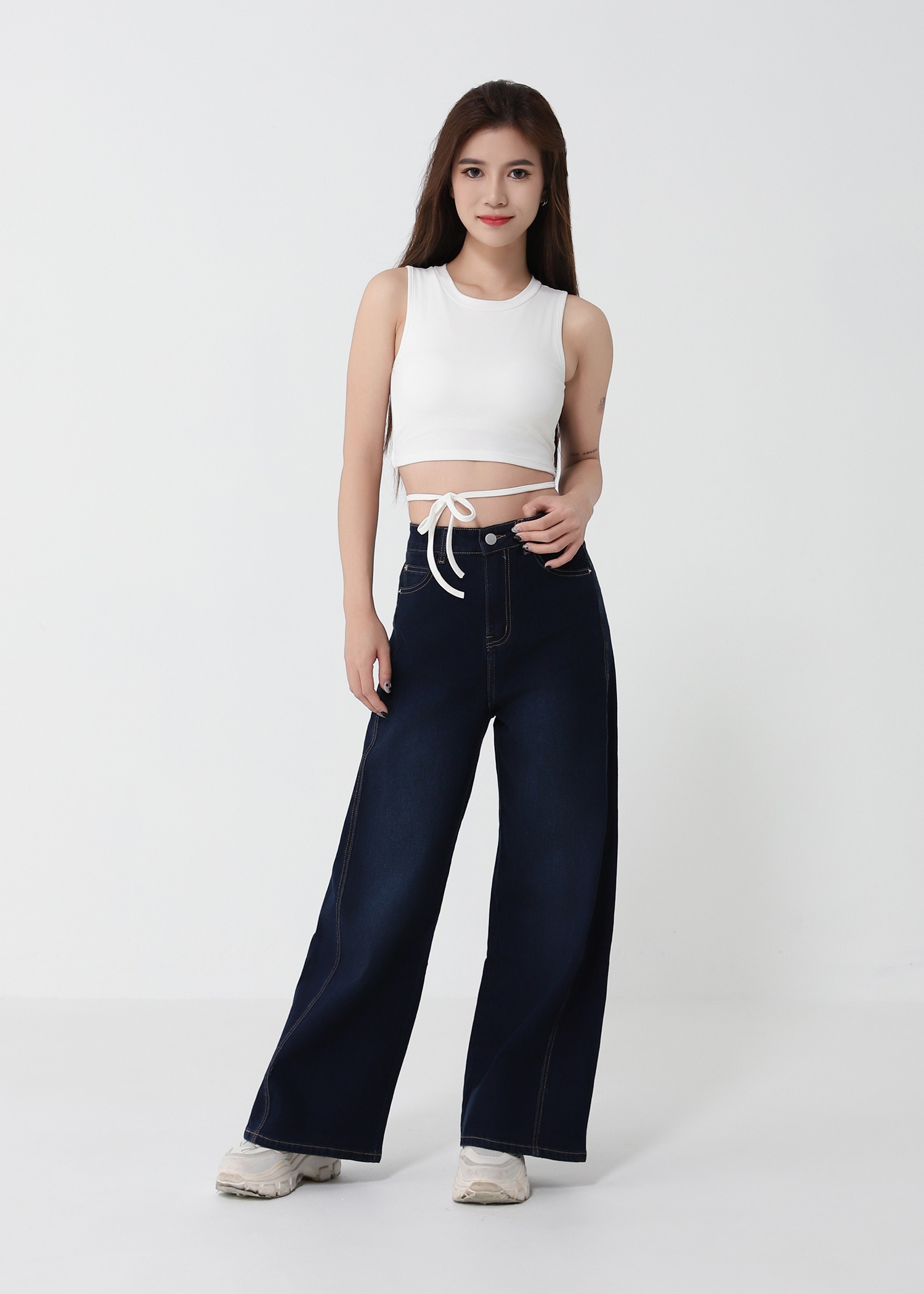Sleeveless Tie-Up Crop Top 50032