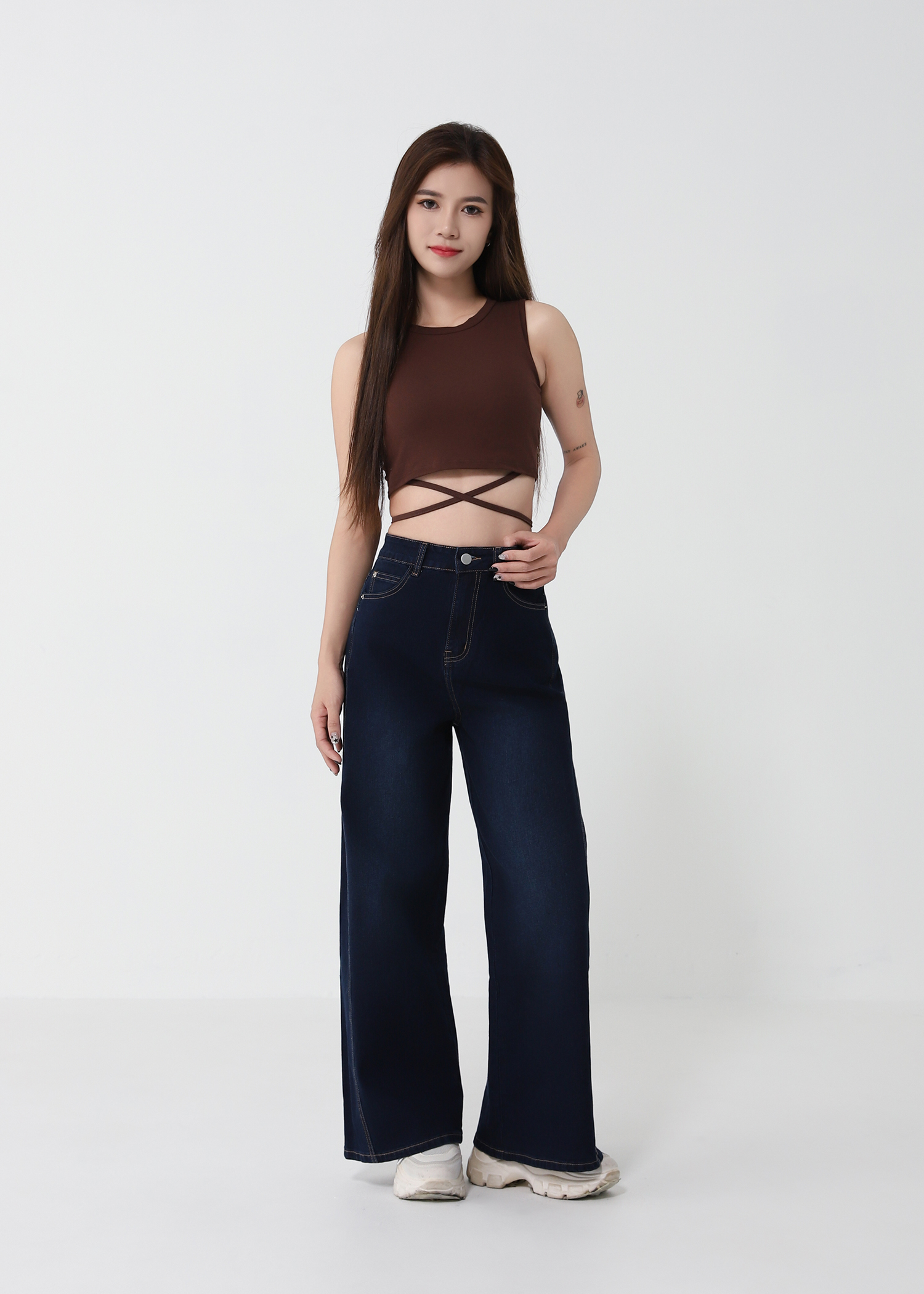 Sleeveless Tie-Up Crop Top 50032