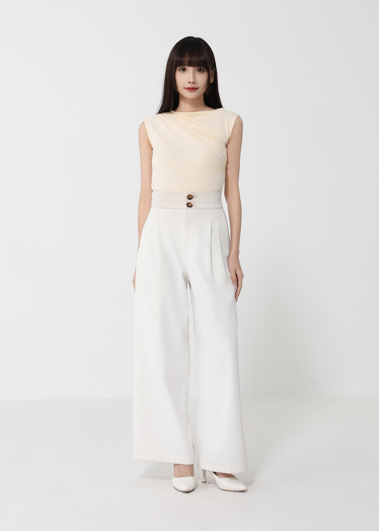 Turtle Neck Wrinkled Top 50053