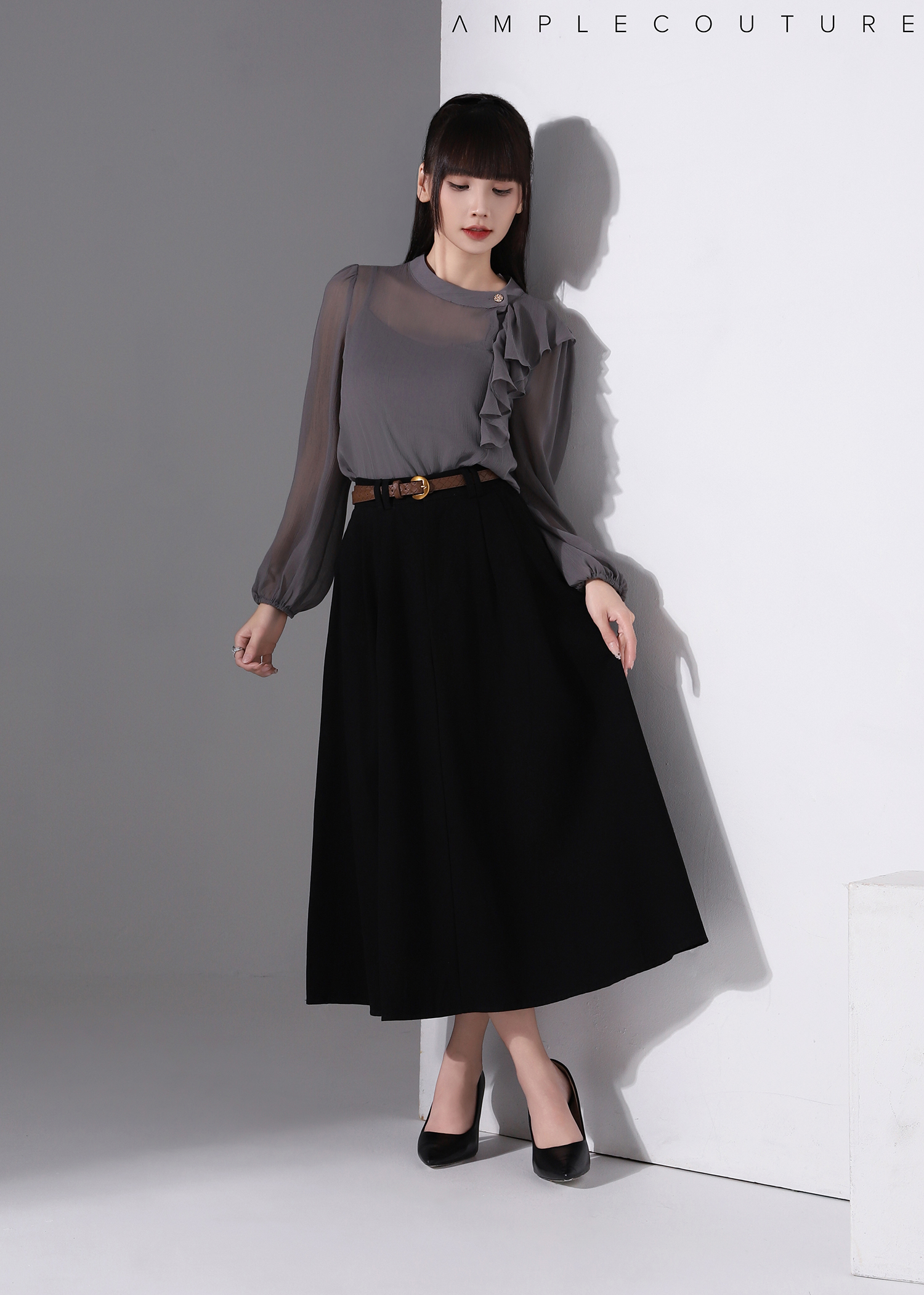 High Waist A Line Skirt DJ131