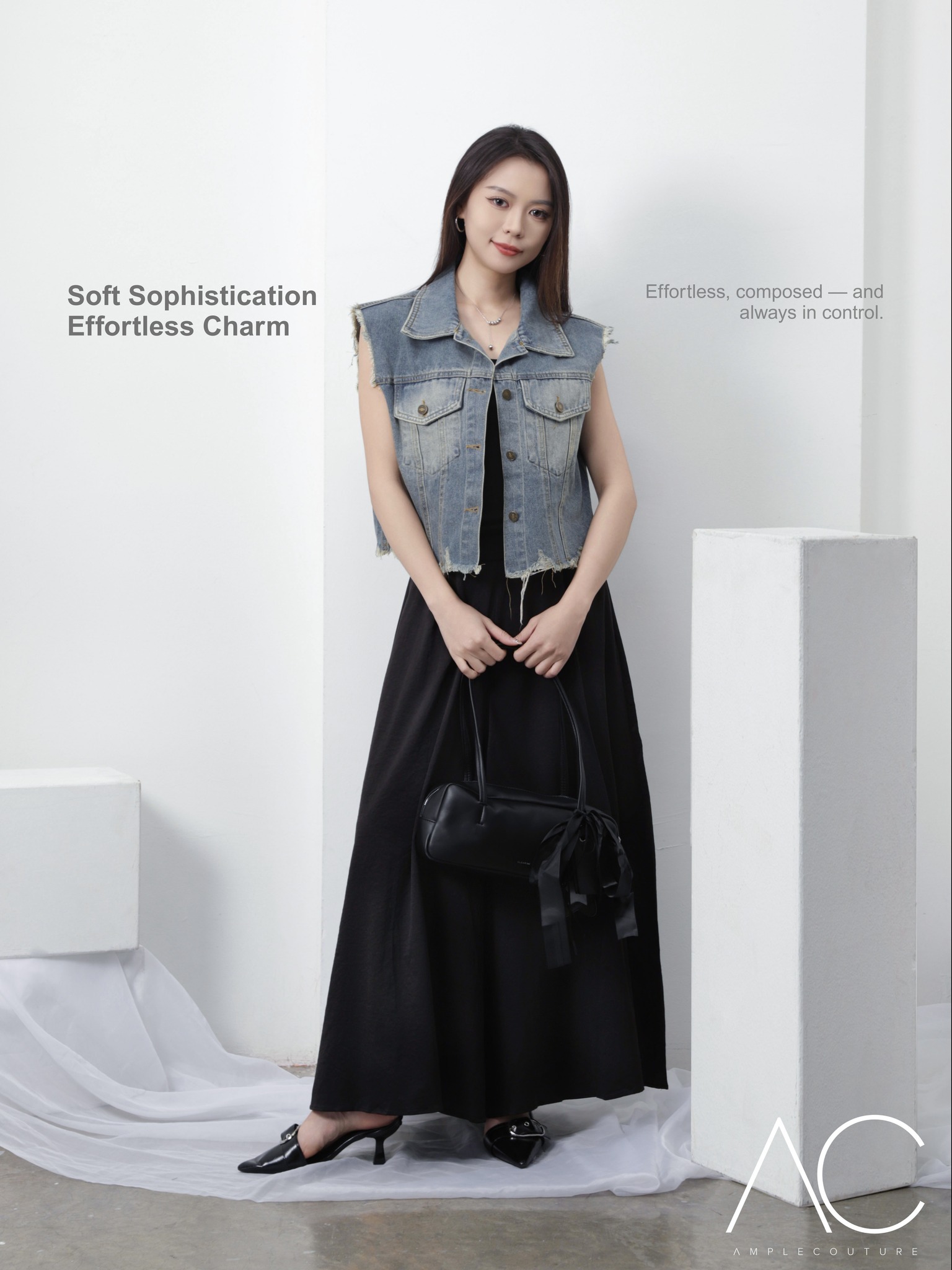 Side Pocket Pleated Long Pant 40709