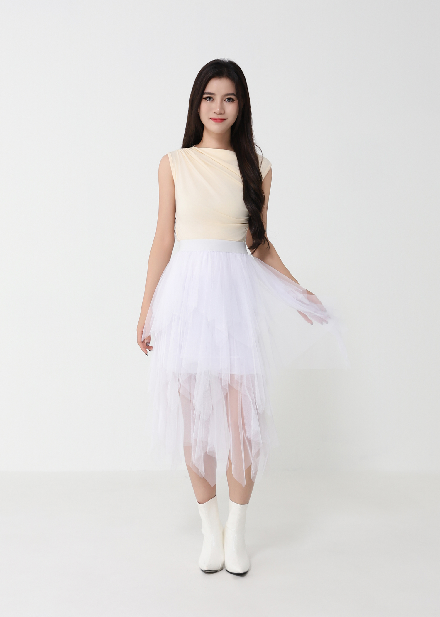 Net Layered Skirt 50596