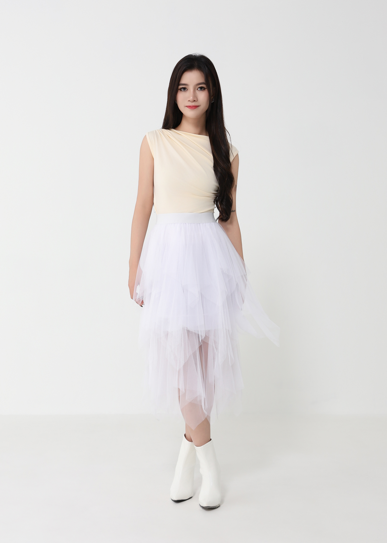 Net Layered Skirt 50596