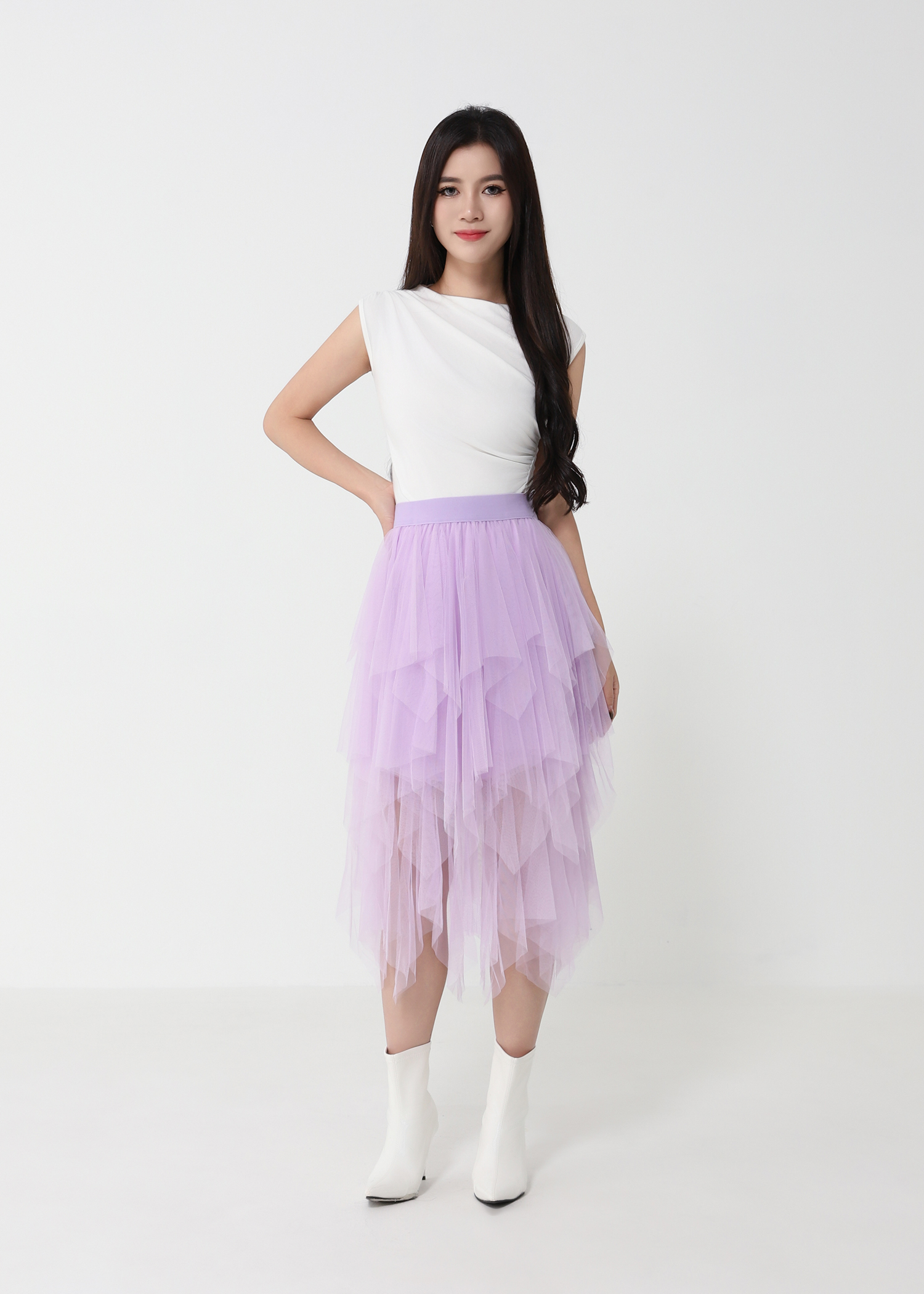 Net Layered Skirt 50596