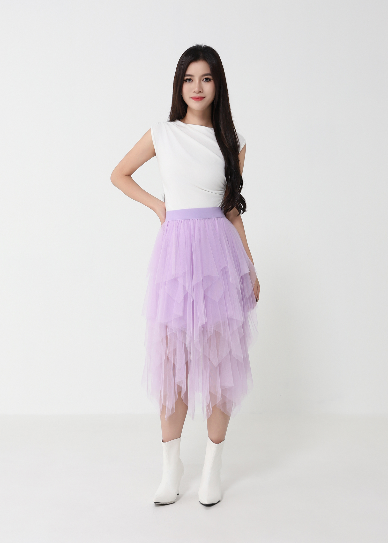 Net Layered Skirt 50596