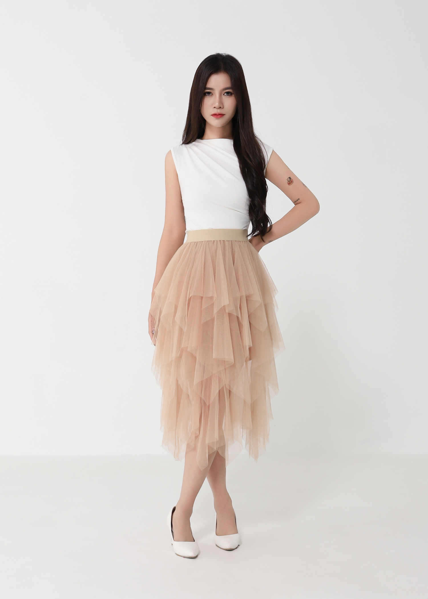 Net Layered Skirt 50596