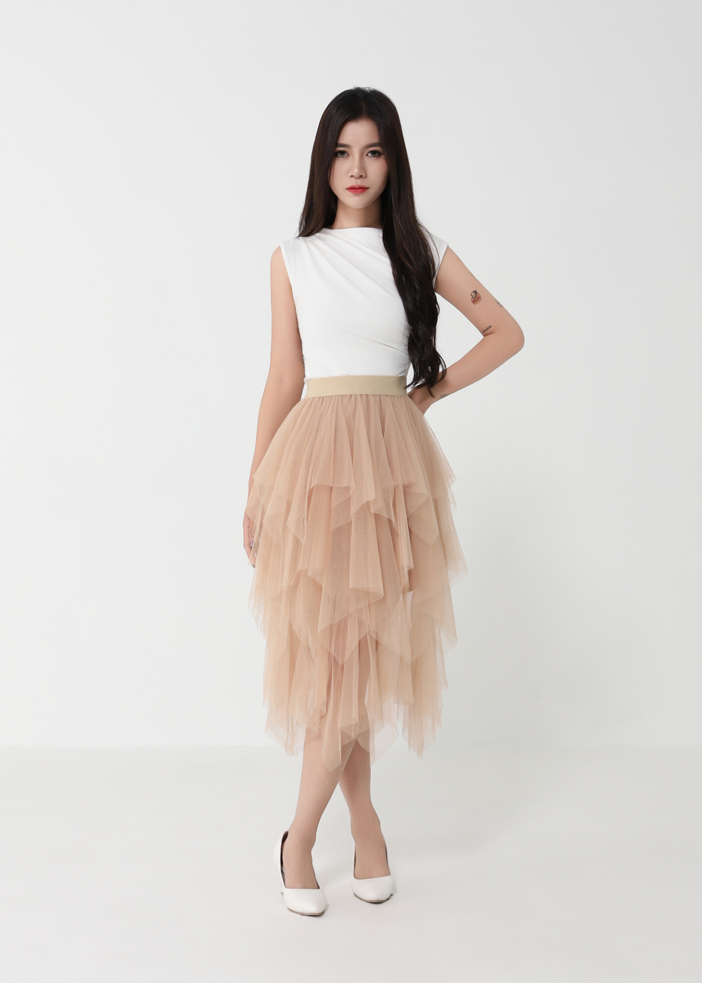 Net Layered Skirt 50596