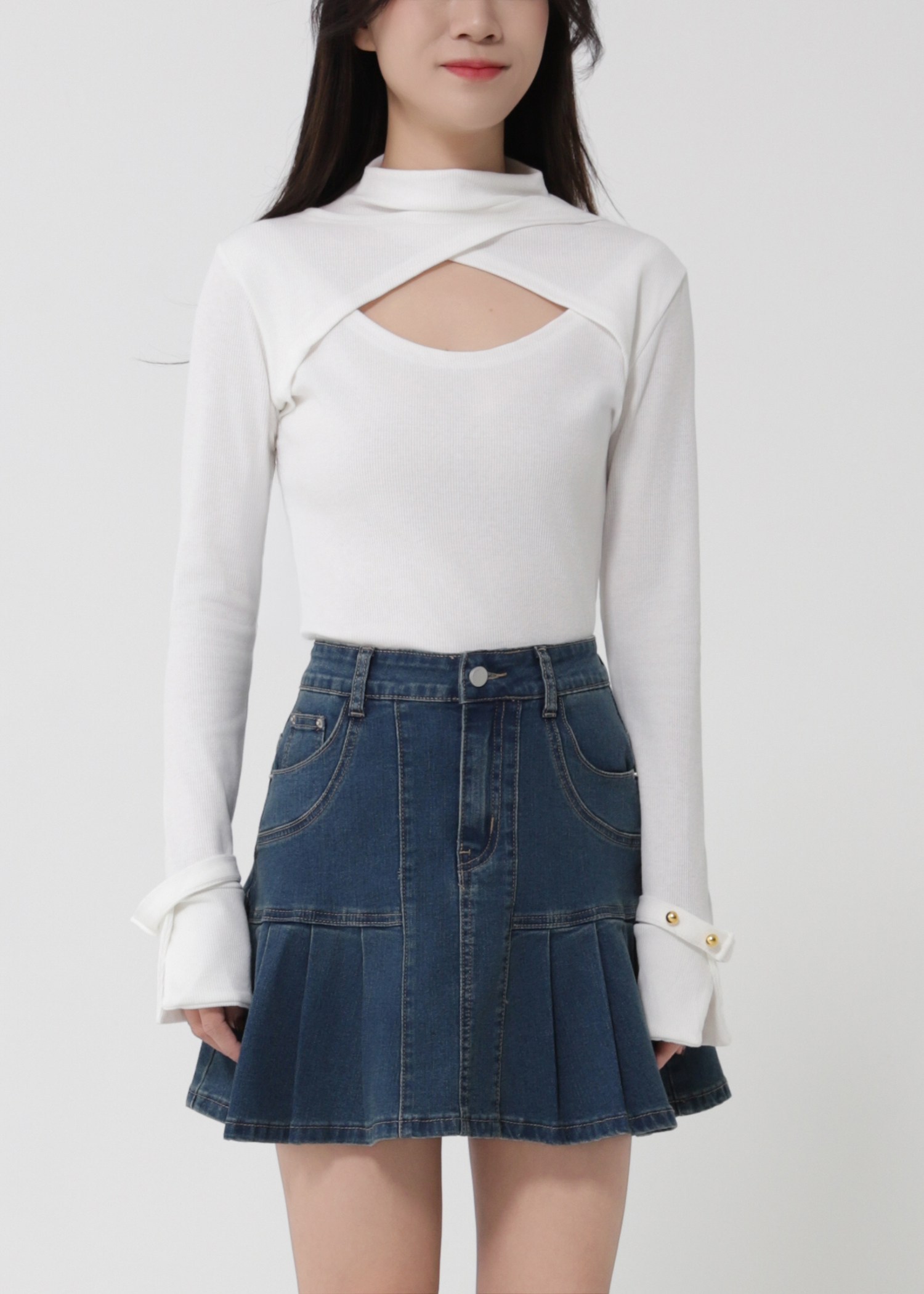Fake Two Piece Top 50098