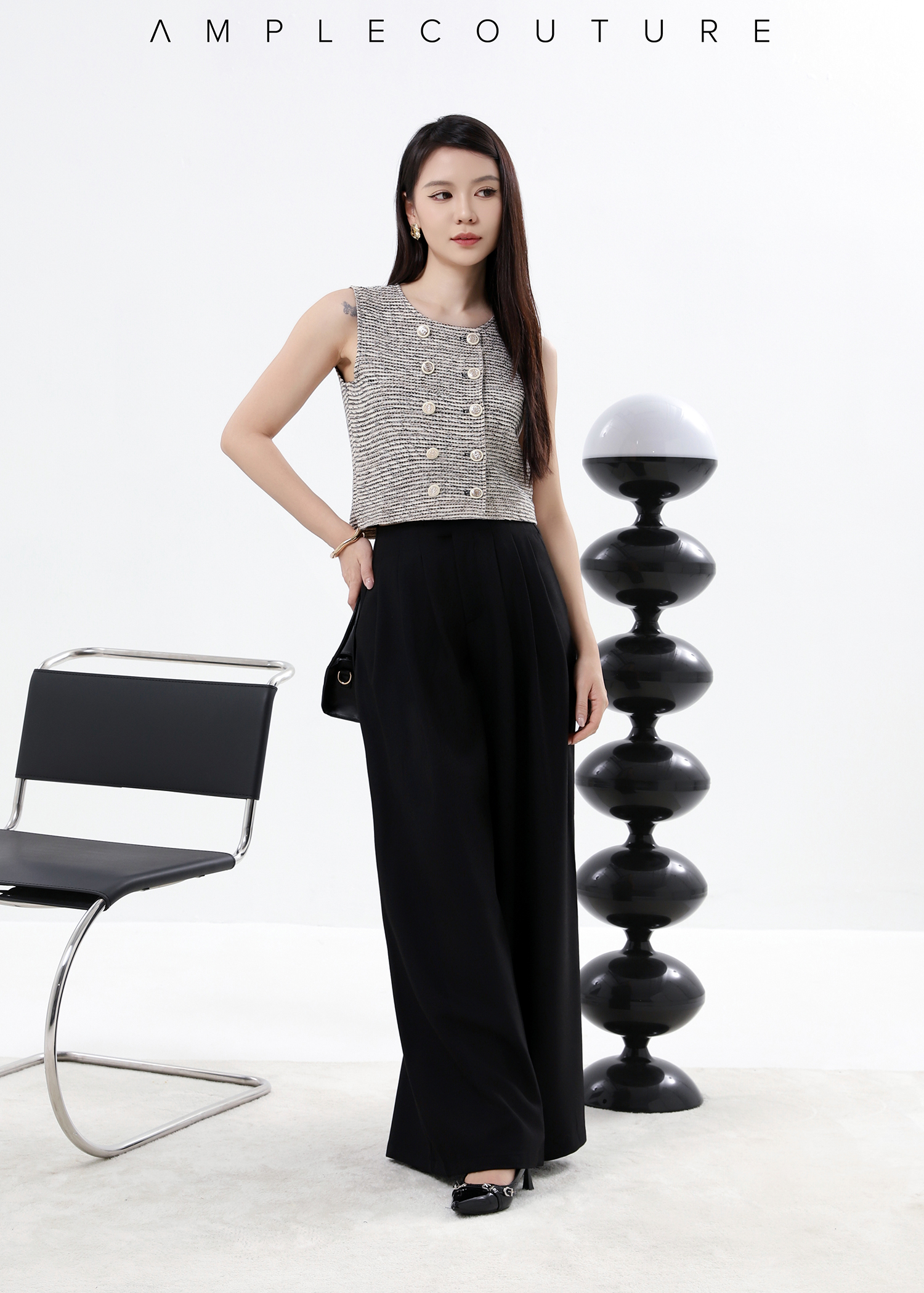 Hight Waist Wide Leg Long Pant DJ154