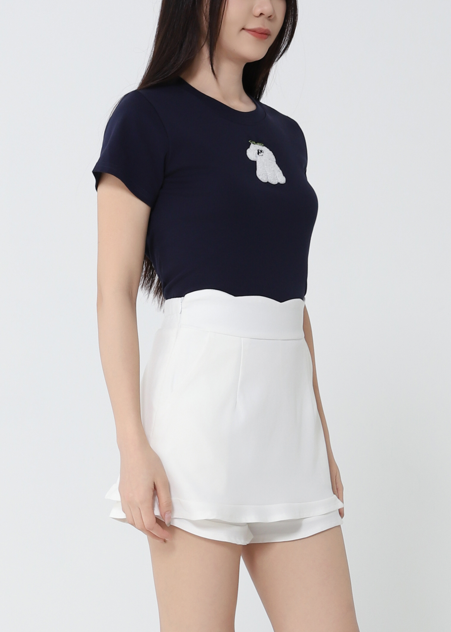 High Waist Wave Skirt Pants 52228