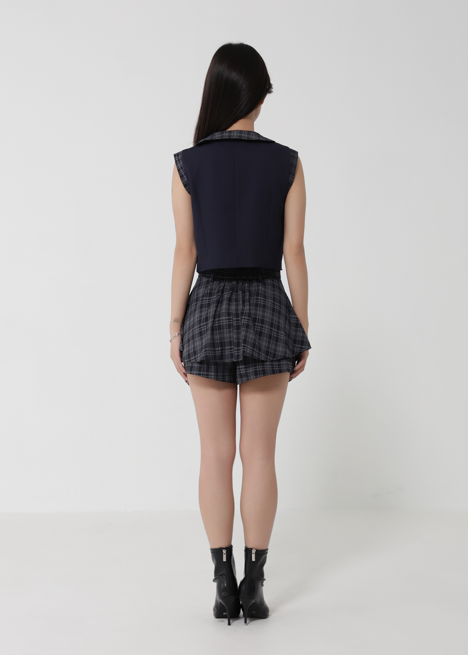 Sleeveless Top With A Line Skirt Set 51126
