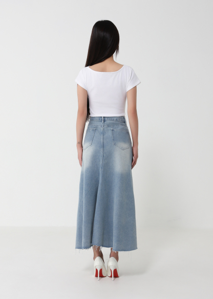 High Waist Denim Skirt 51302