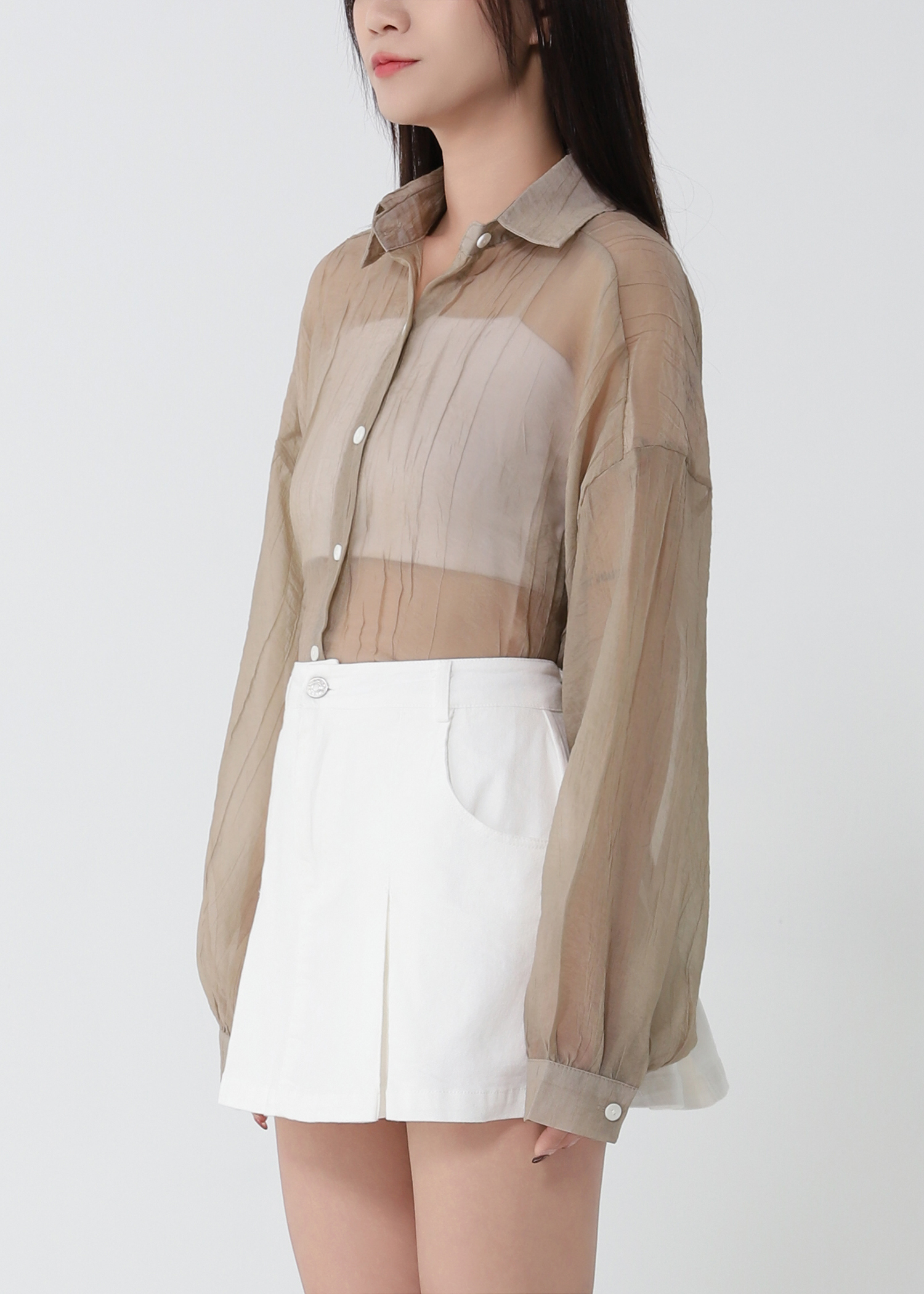 High Waist Split Skirt Pants 52816