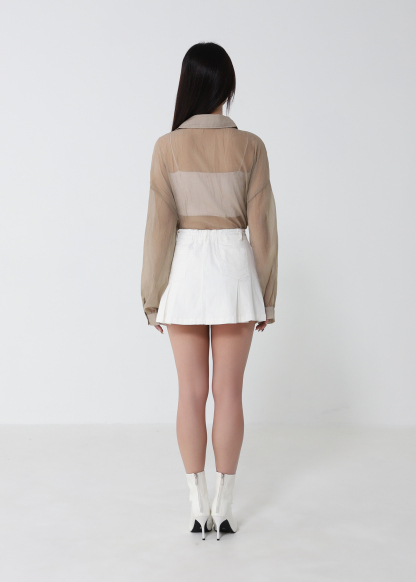 High Waist Split Skirt Pants 52816