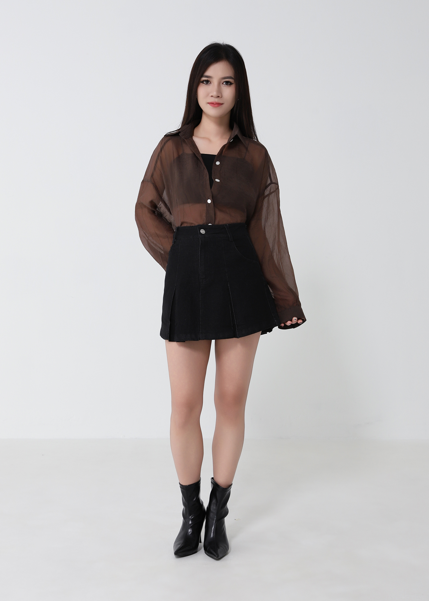 High Waist Split Skirt Pants 52816