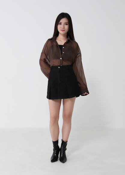 High Waist Split Skirt Pants 52816