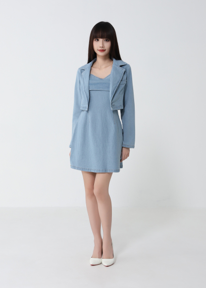 Denim Two Piece Set 52008