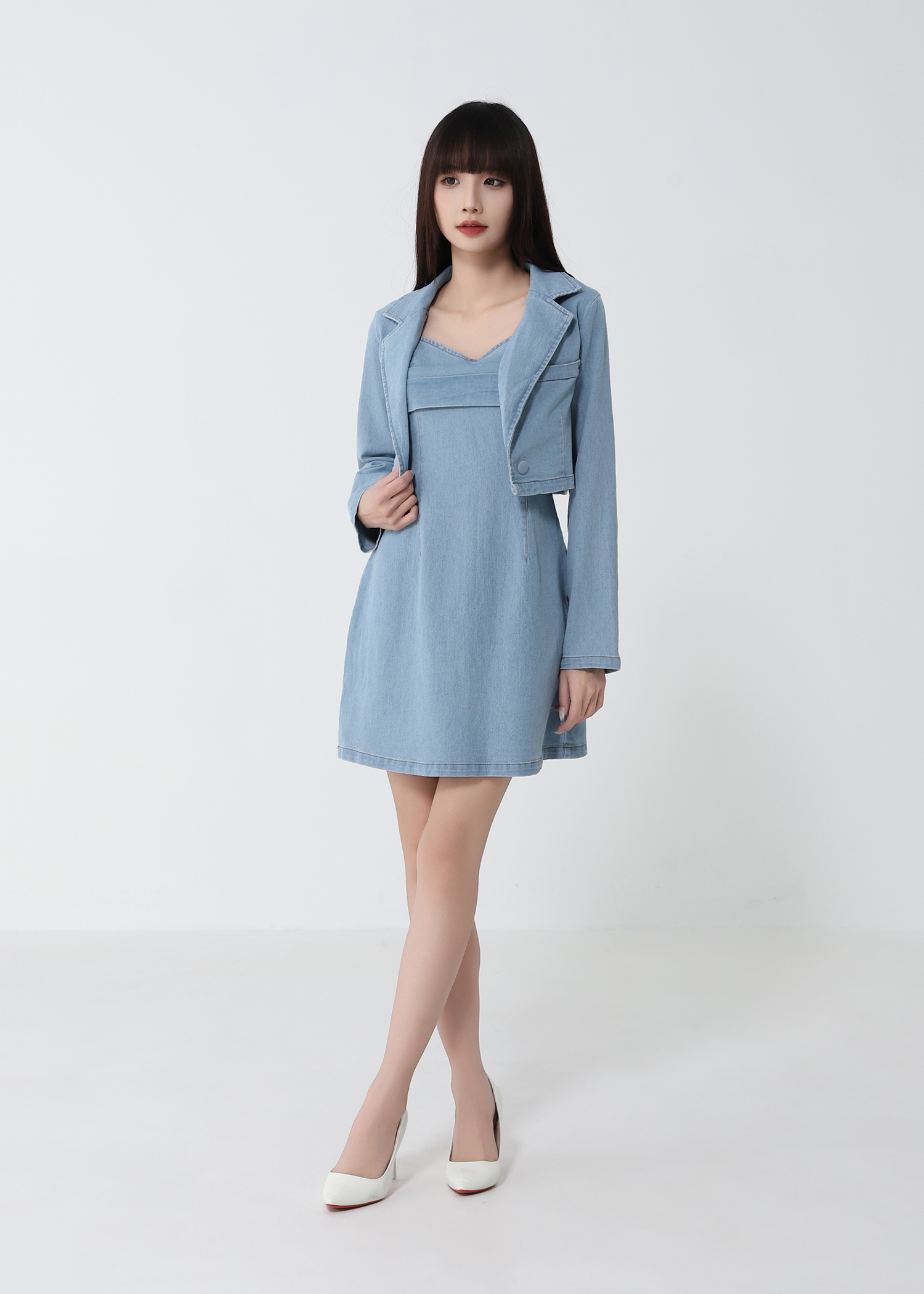 Denim Two Piece Set 52008