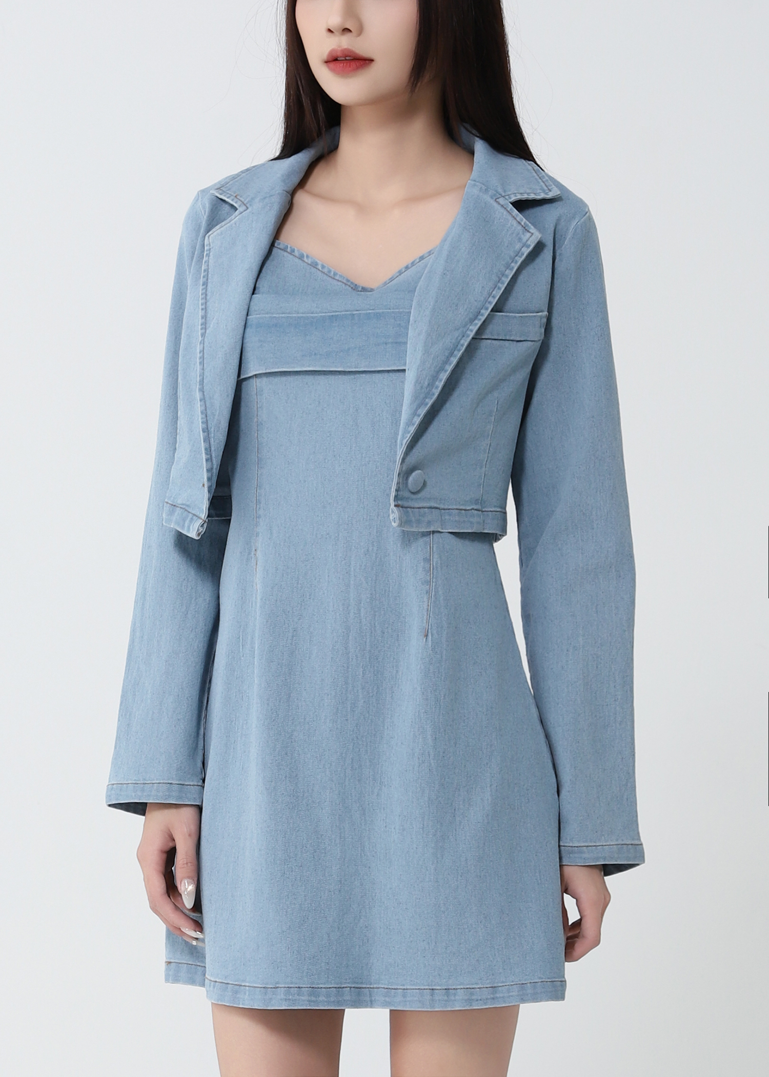 Denim Two Piece Set 52008