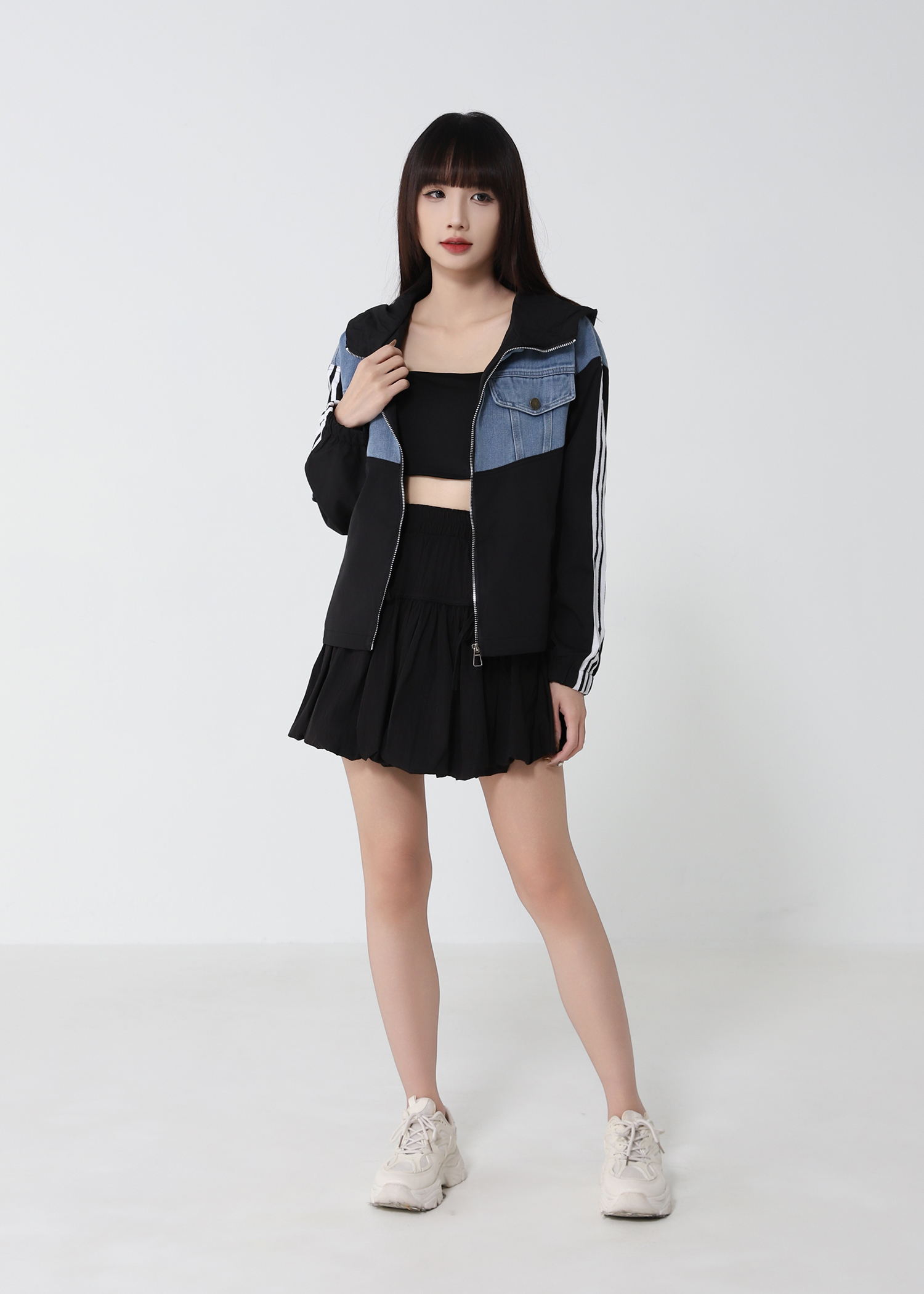With Denim Jacket 52260