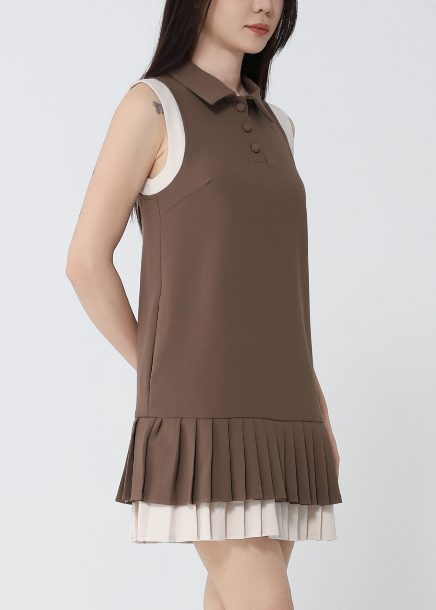 Sleeveless Pleated Dress 52290