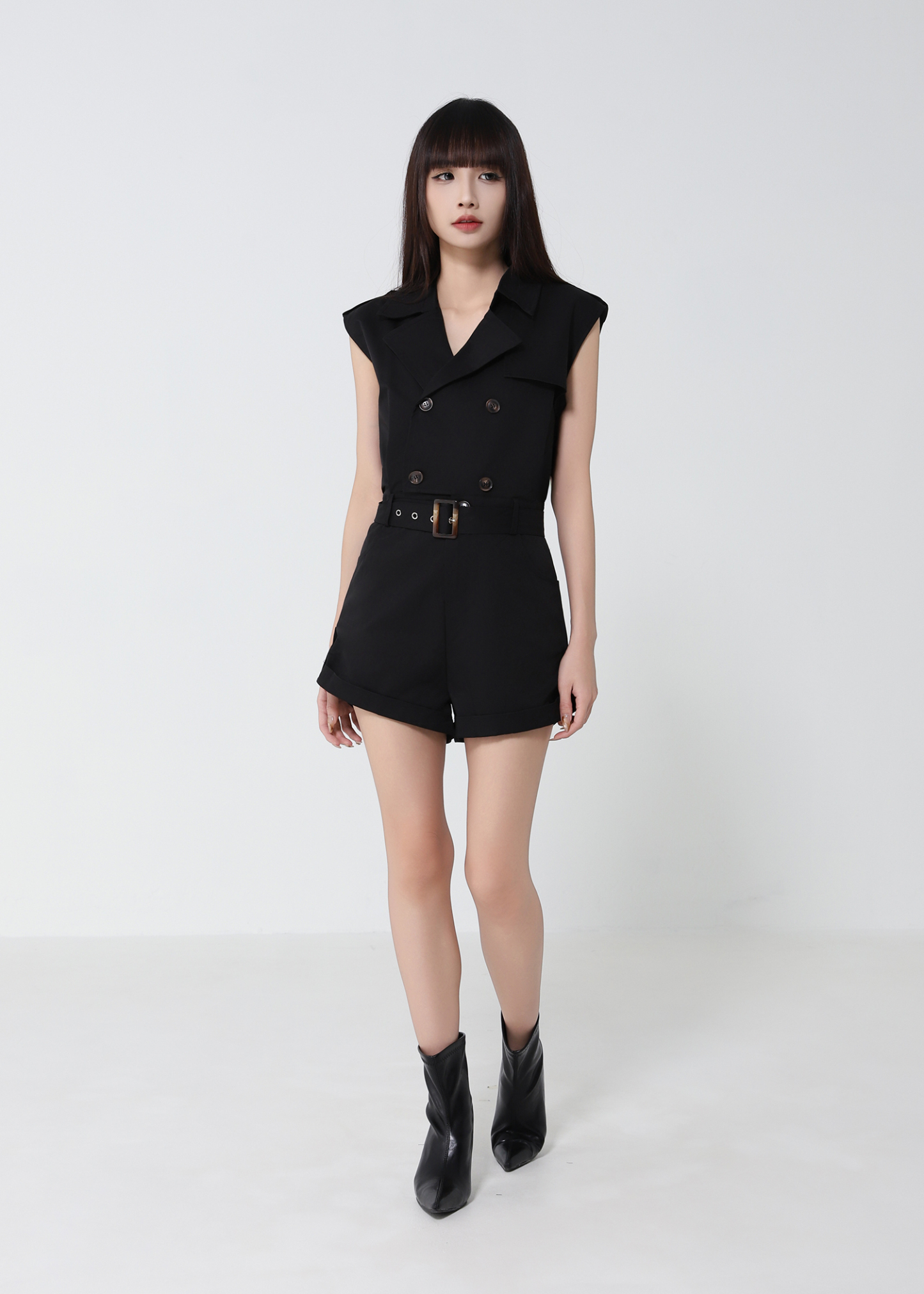 Frotn Button With Belt Jumpsuit 52526