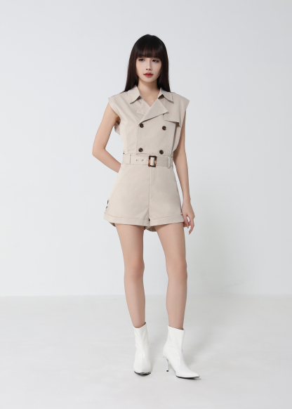 Frotn Button With Belt Jumpsuit 52526