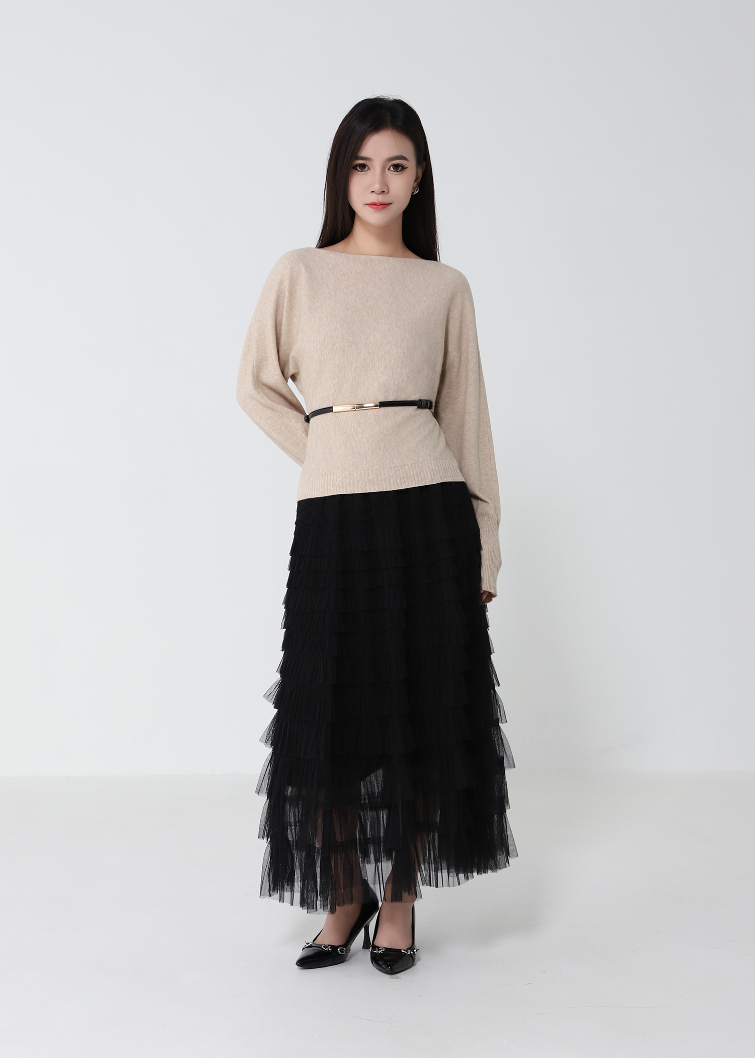 Boat Neckline Knitted Top 52533