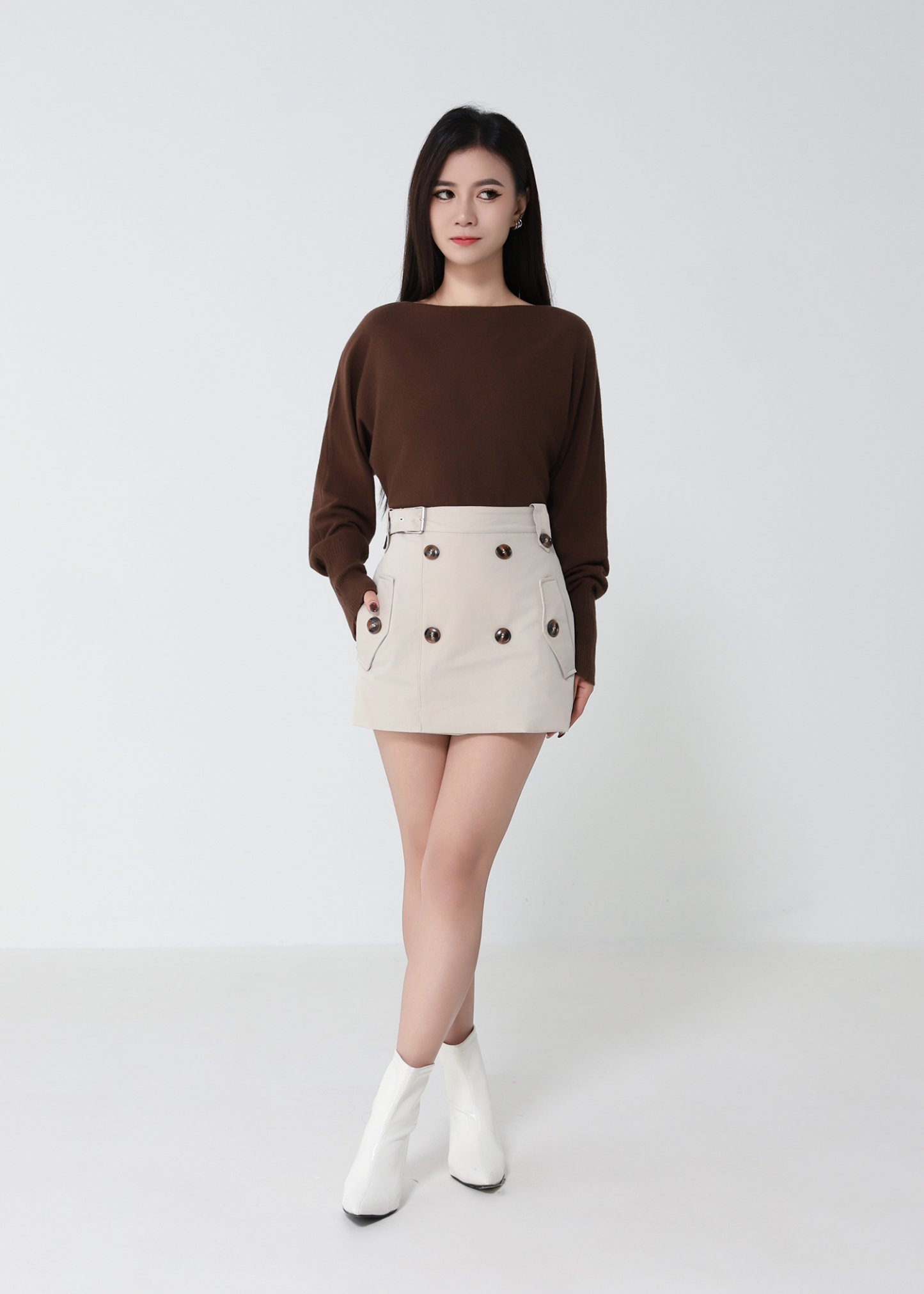 Boat Neckline Knitted Top 52533