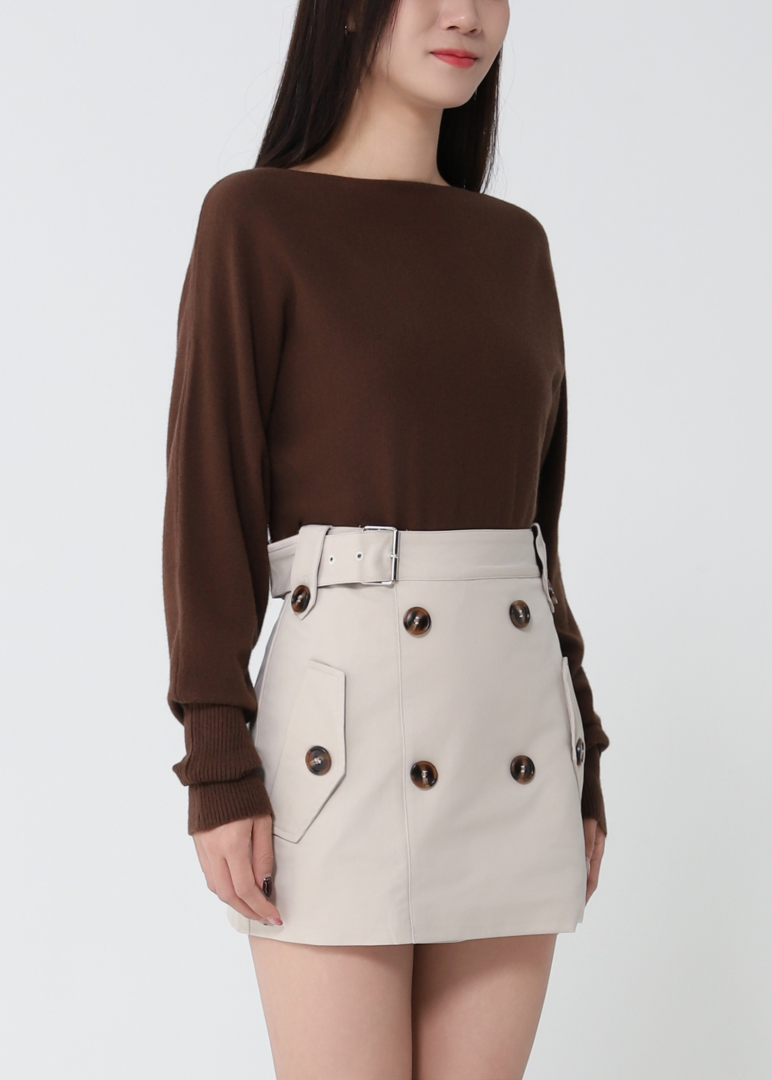 Boat Neckline Knitted Top 52533